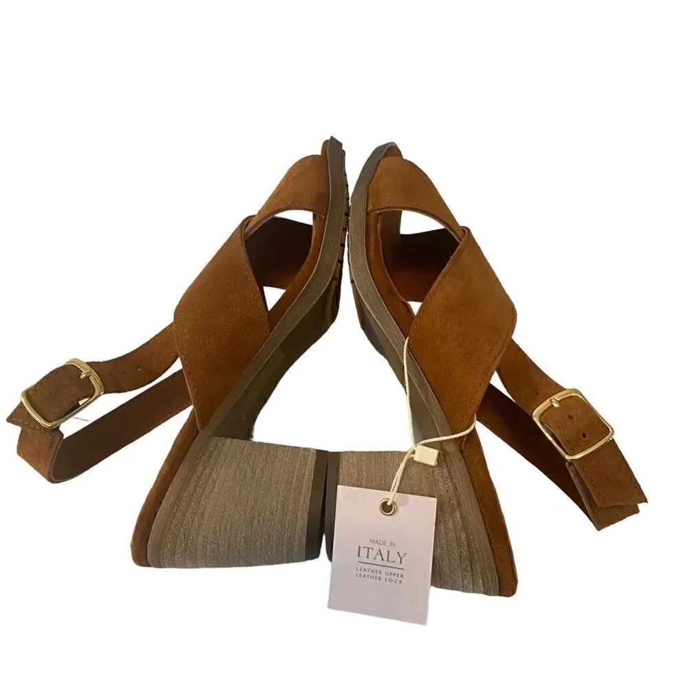 Mariella Rust Brown Suede Ankle Strap Sandals in Ladies Sz. 8M - Picture 5 of 6